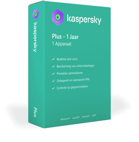 Kaspersky Plus 1 jaar voor 1 apparaat